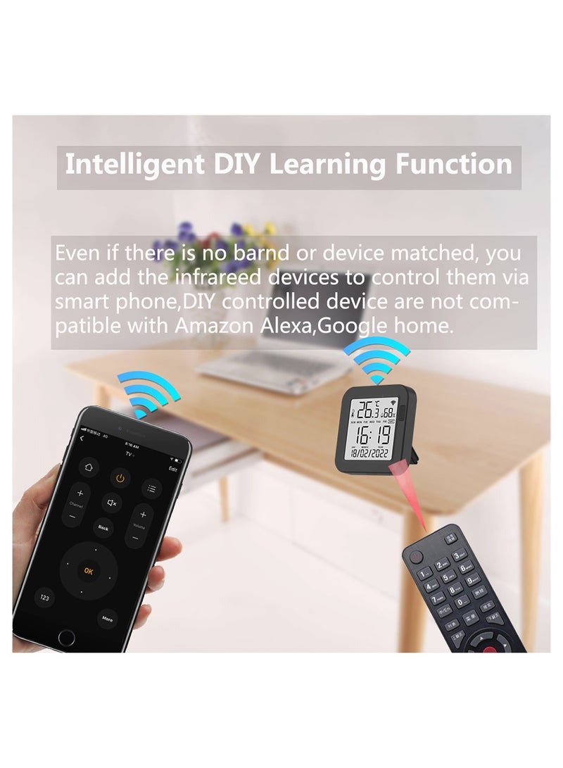 UanTii Smart IR Remote Control with Temperature Humidity Sensor Tuya Wifi Universal Remote Controller with Backlight - Image 3